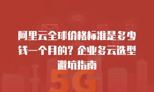 阿里云全球价格标准是多少钱一个月的？企业多云选型避坑指南
