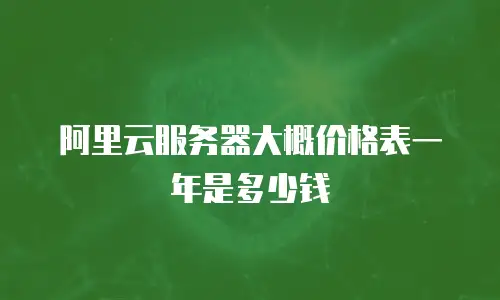 阿里云服务器大概价格表一年是多少钱