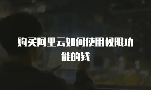 购买阿里云如何使用权限功能的钱