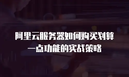阿里云服务器如何购买划算一点功能的实战策略