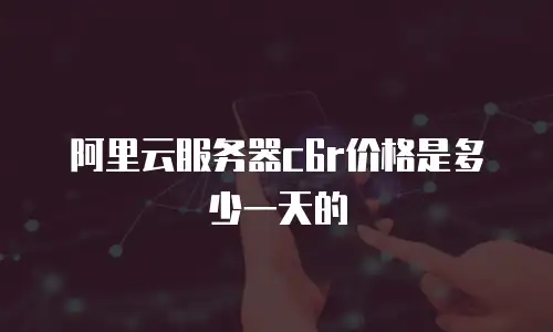 阿里云服务器c6r价格是多少一天的