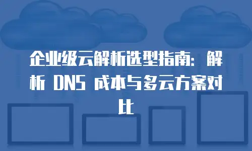 企业级云解析选型指南：解析 DNS 成本与多云方案对比