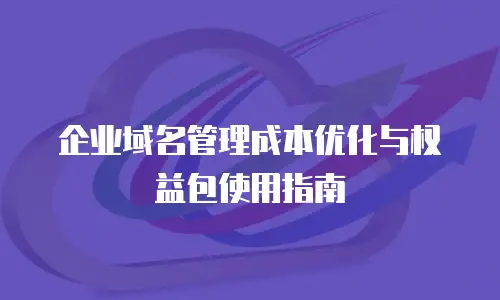 企业域名管理成本优化与权益包使用指南