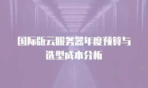 国际版云服务器年度预算与选型成本分析