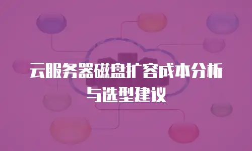 云服务器磁盘扩容成本分析与选型建议