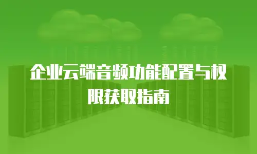 企业云端音频功能配置与权限获取指南