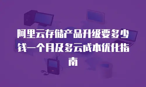 阿里云存储产品升级要多少钱一个月及多云成本优化指南