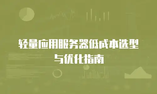 轻量应用服务器低成本选型与优化指南