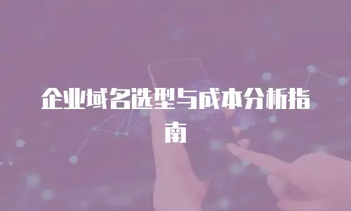 企业域名选型与成本分析指南