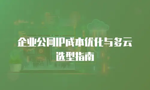 企业公网IP成本优化与多云选型指南