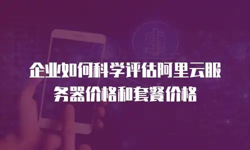 企业如何科学评估阿里云服务器价格和套餐价格