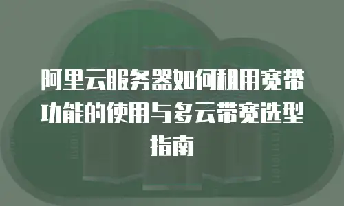 阿里云服务器如何租用宽带功能的使用与多云带宽选型指南