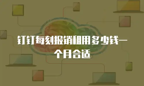钉钉每刻报销租用多少钱一个月合适