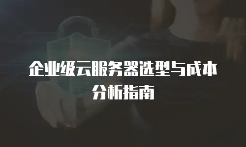 企业级云服务器选型与成本分析指南