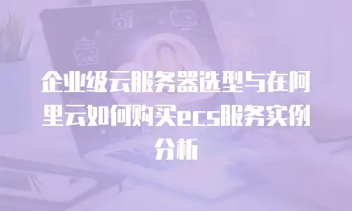 企业级云服务器选型与在阿里云如何购买ecs服务实例分析