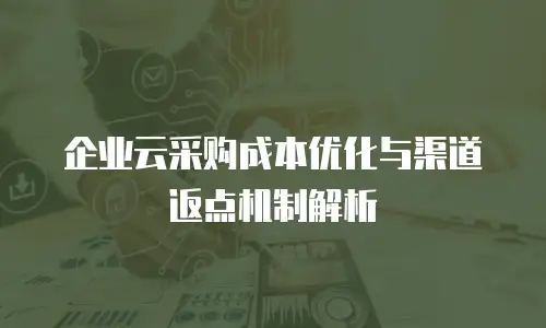 企业云采购成本优化与渠道返点机制解析