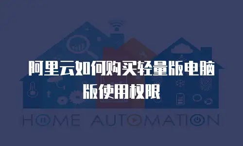 阿里云如何购买轻量版电脑版使用权限