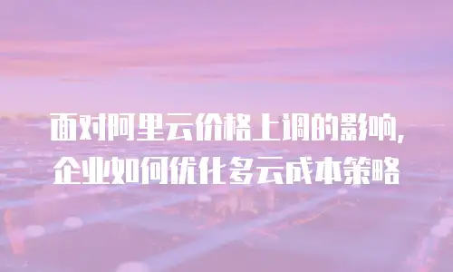 面对阿里云价格上调的影响，企业如何优化多云成本策略
