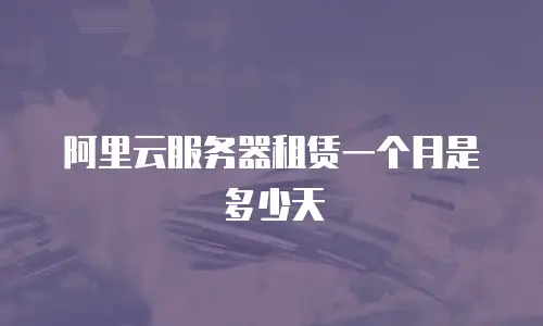 阿里云服务器租赁一个月是多少天