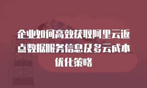 企业如何高效获取阿里云返点数据服务信息及多云成本优化策略