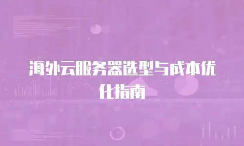 海外云服务器选型与成本优化指南