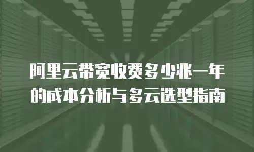 阿里云带宽收费多少兆一年的成本分析与多云选型指南