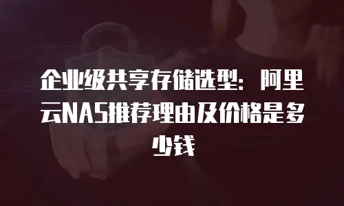 企业级共享存储选型：阿里云NAS推荐理由及价格是多少钱