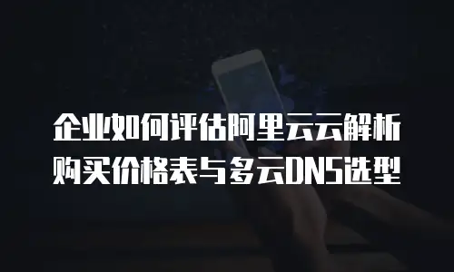 企业如何评估阿里云云解析购买价格表与多云DNS选型