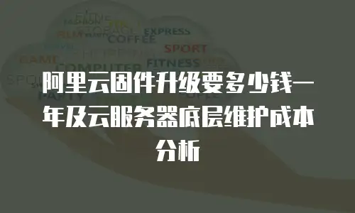 阿里云固件升级要多少钱一年及云服务器底层维护成本分析