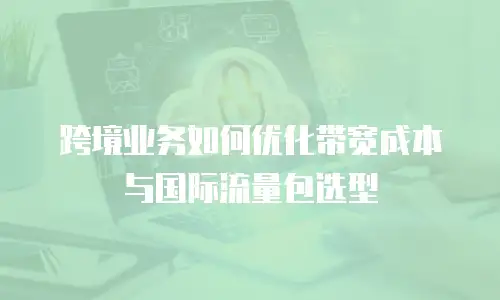 跨境业务如何优化带宽成本与国际流量包选型