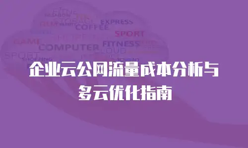 企业云公网流量成本分析与多云优化指南