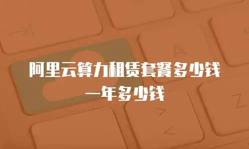 阿里云算力租赁套餐多少钱一年多少钱