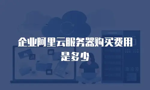 企业阿里云服务器购买费用是多少