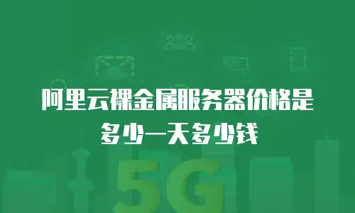 阿里云裸金属服务器价格是多少一天多少钱