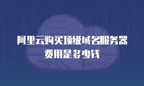 阿里云购买顶级域名服务器费用是多少钱