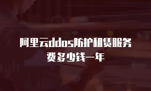 阿里云ddos防护租赁服务费多少钱一年