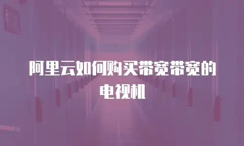 阿里云如何购买带宽带宽的电视机