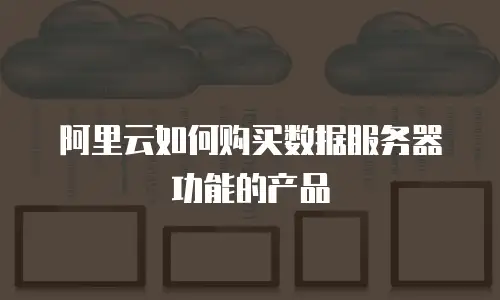 阿里云如何购买数据服务器功能的产品