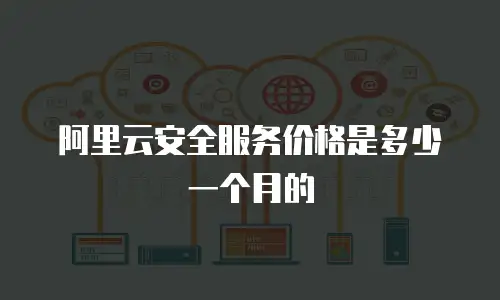 阿里云安全服务价格是多少一个月的