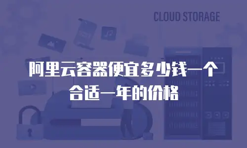 阿里云容器便宜多少钱一个合适一年的价格