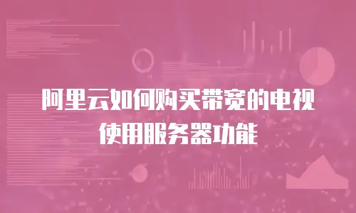 阿里云如何购买带宽的电视使用服务器功能