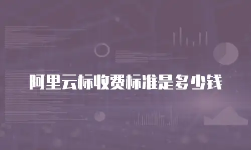 阿里云标收费标准是多少钱