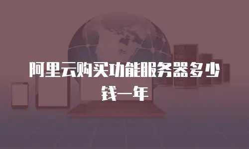 阿里云购买功能服务器多少钱一年