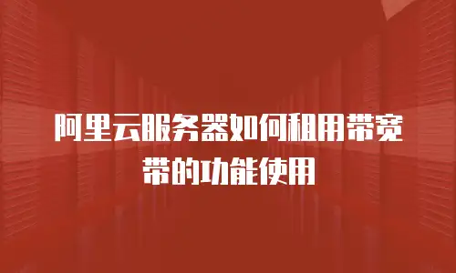 阿里云服务器如何租用带宽带的功能使用