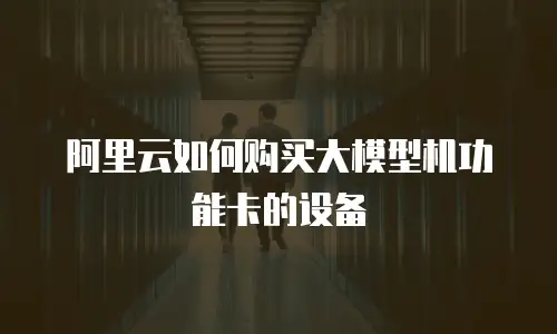 阿里云如何购买大模型机功能卡的设备