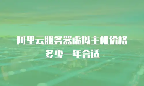 阿里云服务器虚拟主机价格多少一年合适