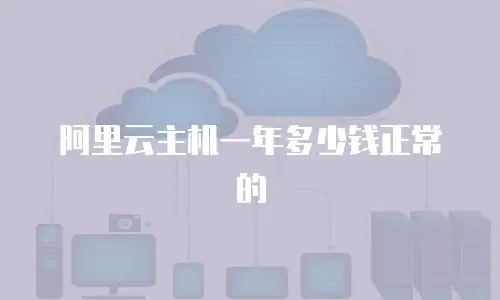 阿里云主机一年多少钱正常的