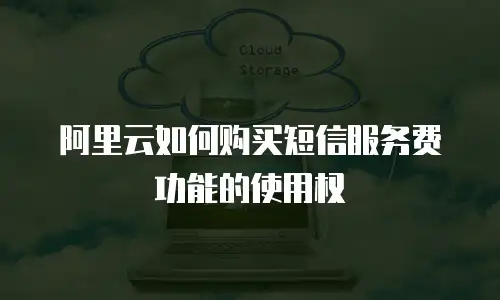 阿里云如何购买短信服务费功能的使用权