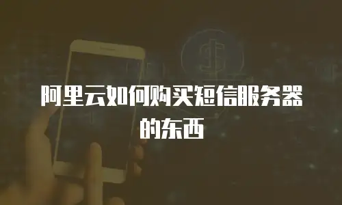 阿里云如何购买短信服务器的东西