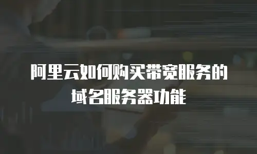 阿里云如何购买带宽服务的域名服务器功能